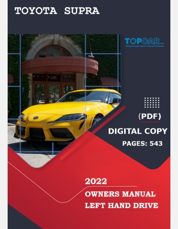 toyota supra 2022 owners manual